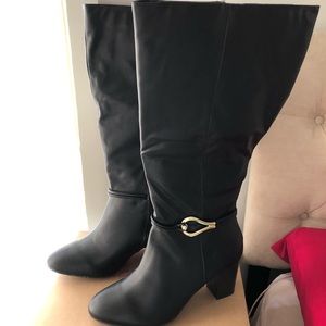Payless Wide Calf Black Boots size 12W